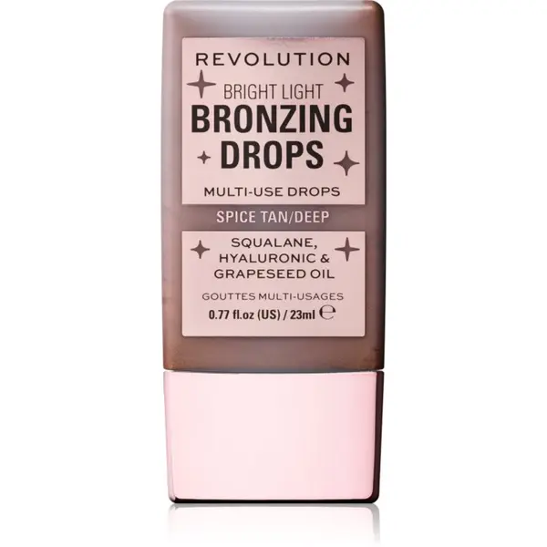 Revolution Revolution Bright Light Bronzing Drops tekući bronzer nijansa Deep Bronze Spice 23 ml