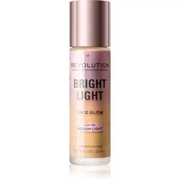 Revolution Revolution Bright Light Face Glow svjetlucavi fluid za toniranje nijansa Lustre Medium Light 23 ml