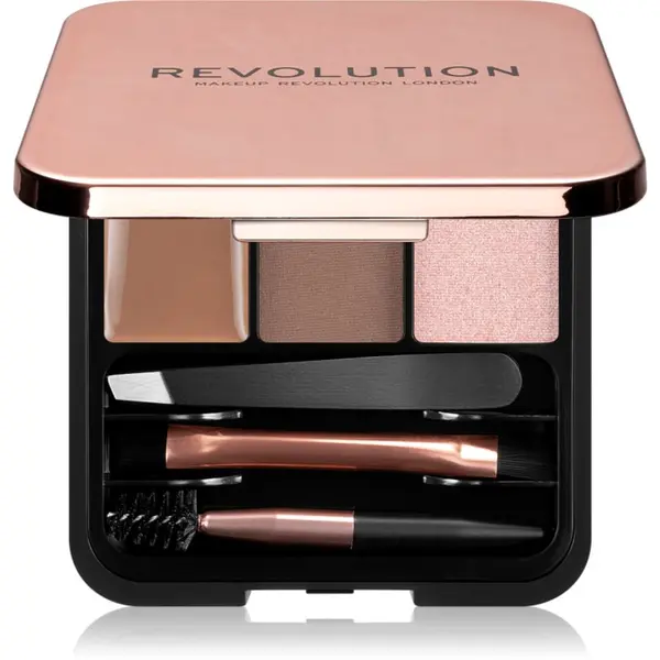Revolution Revolution Brow Sculpt Kit set za savršene obrve nijansa Brown 2.2 g