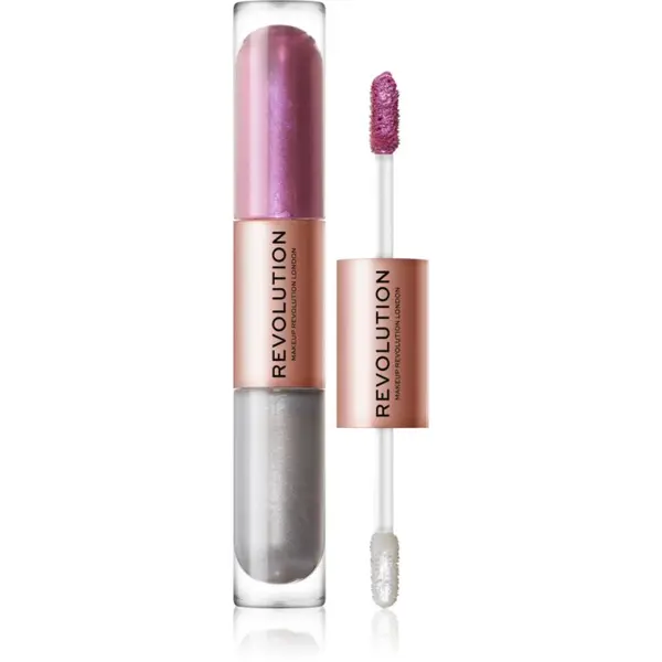 Revolution Revolution Double Up tekuće sjenilo za oči 2 u 1 nijansa Subliminal Lilac 2x2.2 ml