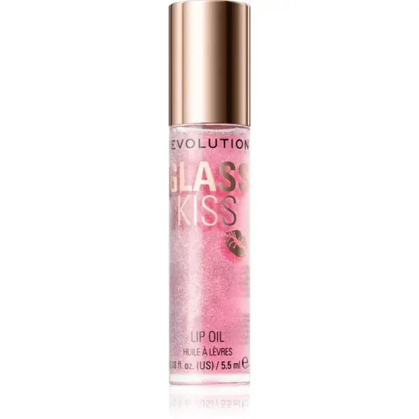 Revolution Revolution Glass Kiss svjetlucavo ulje za usne nijansa Fairytale Peach 5.5 ml