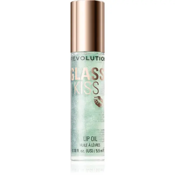 Revolution Revolution Glass Kiss svjetlucavo ulje za usne nijansa Pixiedust Green 5.5 ml