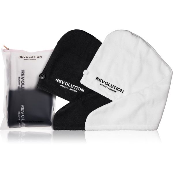 Revolution Haircare Revolution Haircare Microfibre Hair Wraps ručnik za kosu nijansa Black/White 2 kom