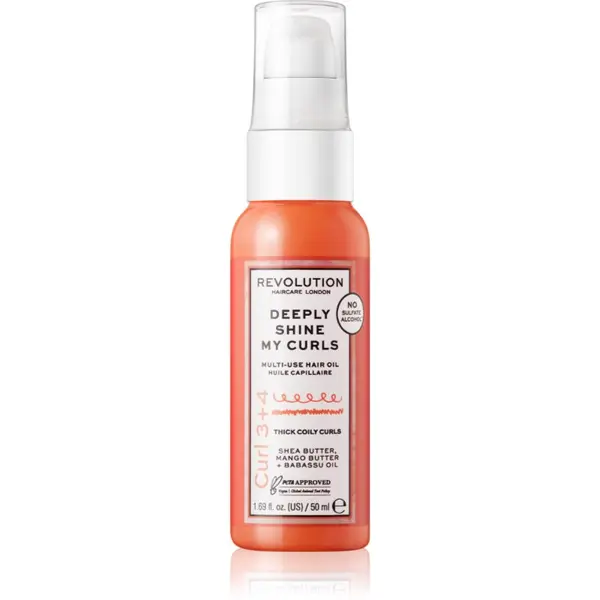 Revolution Haircare Revolution Haircare My Curls 3+4 Deeply Shine My Curls multifunkcionalno ulje za kovrčavu kosu 50 ml