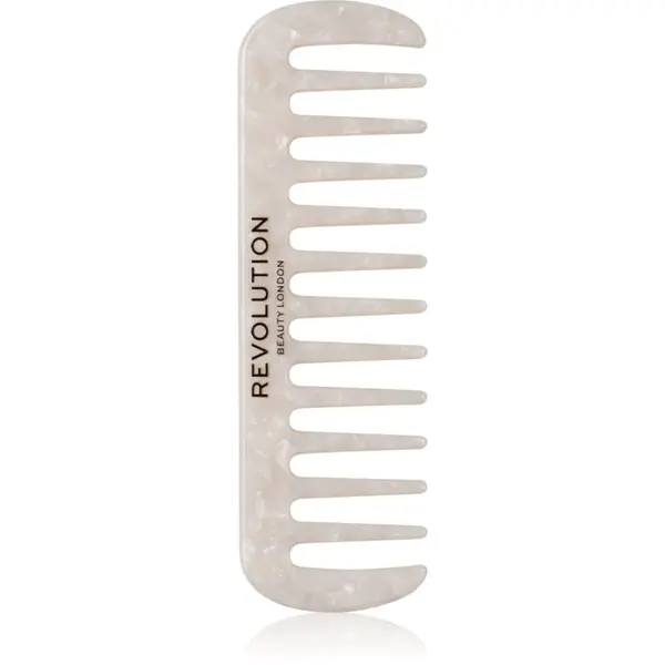 Revolution Haircare Revolution Haircare Natural Curl Wide Tooth Comb češalj za kosu za valovitu i kovrčavu kosu nijansa White 1 kom