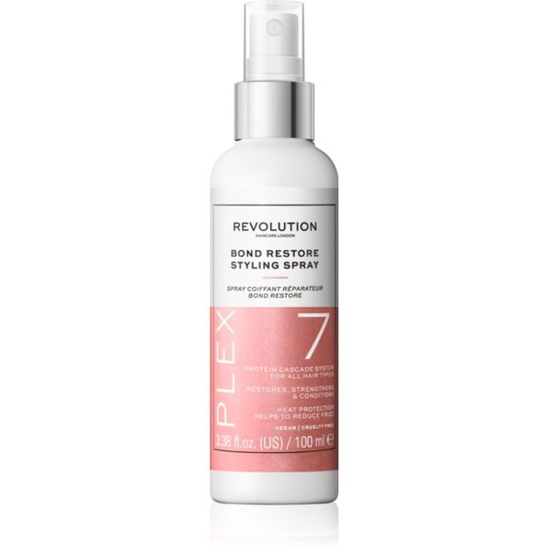 Revolution Haircare Revolution Haircare Plex No.7 Bond Restore Styling Spray regenerator u spreju za obnovu kose za kosu isrpljenu toplinskim oblikovanjem 100 ml