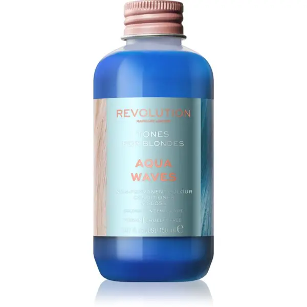 Revolution Haircare Revolution Haircare Tones For Blondes balzam za toniranje za plavu kosu nijansa Aqua Waves 150 ml