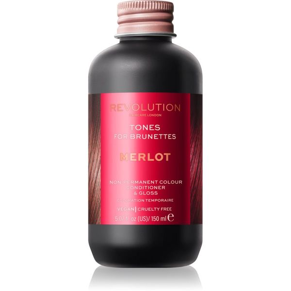 Revolution Haircare Revolution Haircare Tones For Brunettes balzam za toniranje za smeđu kosu nijansa Merlot 150 ml