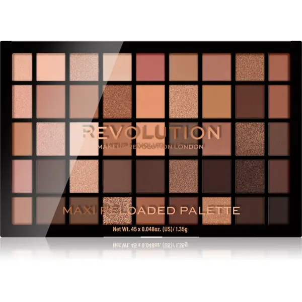 Revolution Revolution Maxi Reloaded Palette paleta puderastih sjenila za oči nijansa Ultimate Nudes 45x1.35 g