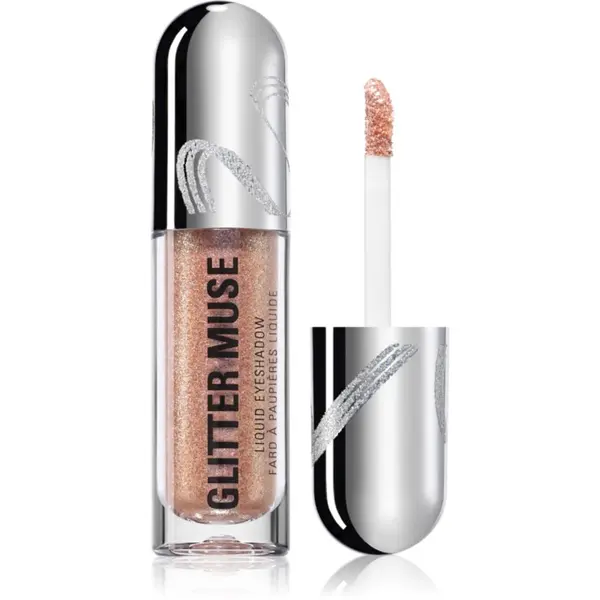 Revolution Revolution Metallic Muse Glitter Muse tekuće sjenilo za oči sa šljokicama nijansa Gold 3.5 ml