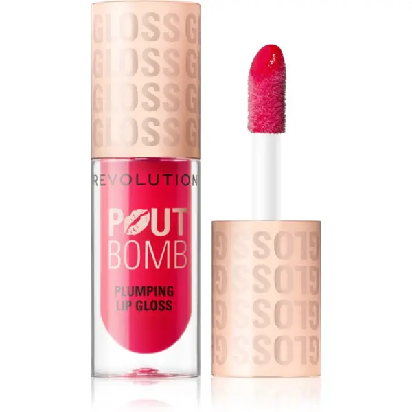Revolution Revolution Pout Bomb sjajilo za usne s plumping efektom nijansa Cherry Sheer Red 4.6 ml