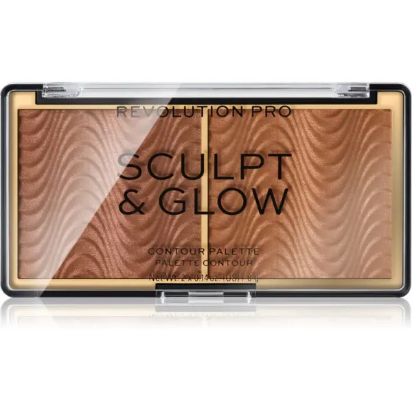 Revolution PRO Revolution PRO Sculpt And Glow paleta za konturiranje i posvjetljivanje nijansa Medium-Deep 8 g