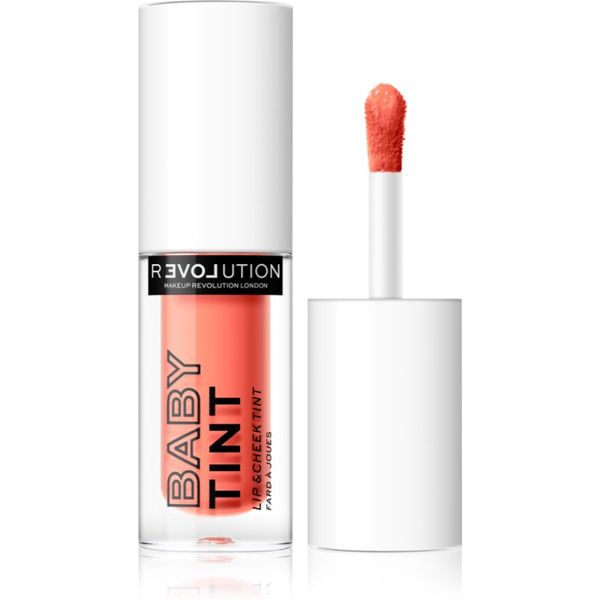 Revolution Relove Revolution Relove Baby Tint tekuće rumenilo i sjajilo za usne nijansa Coral 1.4 ml