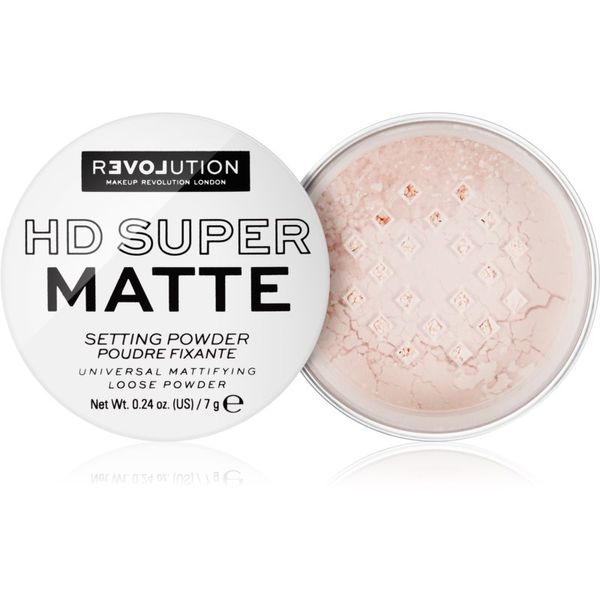 Revolution Relove Revolution Relove HD Super Matte prozirni puder za učvršćivanje s mat efektom nijansa Transparent 7 g
