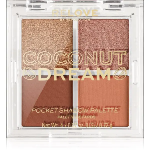 Revolution Relove Revolution Relove Pocket Palette paleta sjenila za oči nijansa Coconut Dream 4x0.72 g