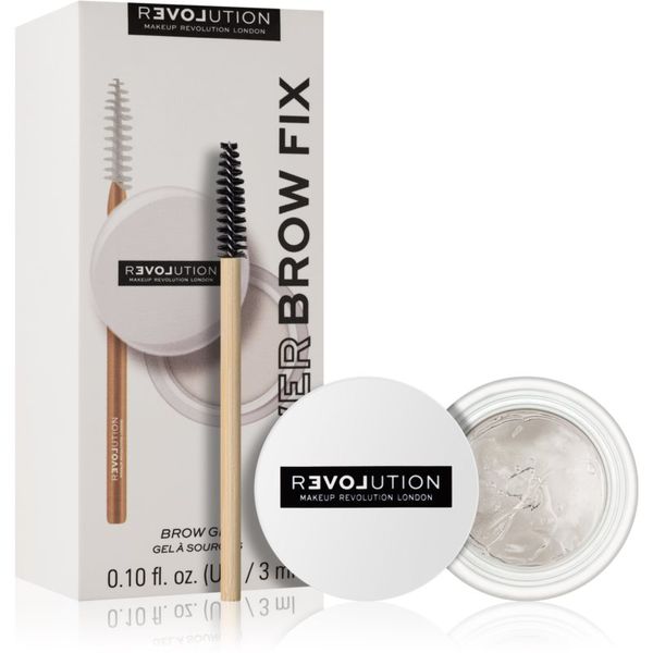 Revolution Relove Revolution Relove Power Brow gel za obrve s kistom nijansa Clear 3 ml
