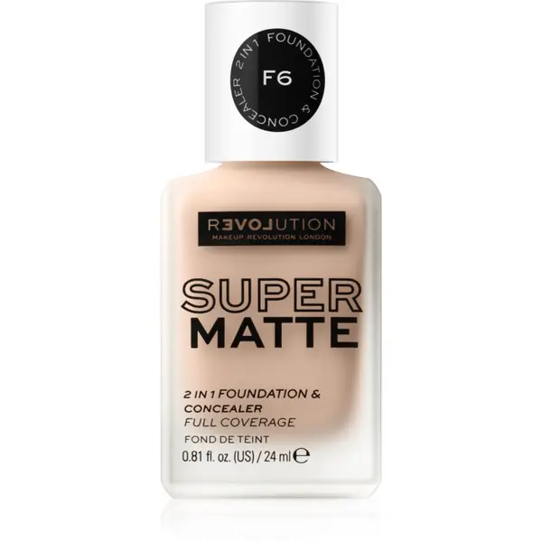 Revolution Relove Revolution Relove Super Matte Foundation dugotrajni matirajući puder nijansa F6 24 ml