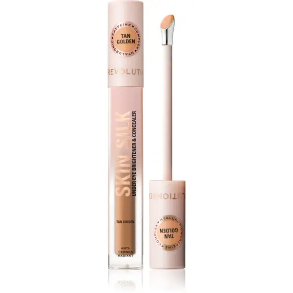 Revolution Revolution Skin Silk Under Eye Brightener & Concealer posvjetljujući korektor nijansa Tan Golden 4 ml