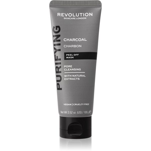 Revolution Skincare Revolution Skincare Purifying Charcoal Peel-Off maska protiv mitesera s aktivnim ugljenom 100 g