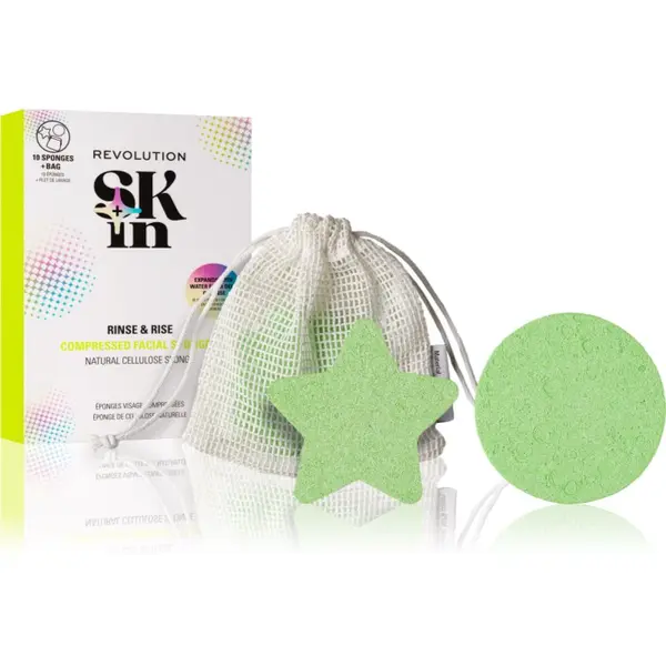 Revolution Skincare Revolution Skincare Rinse & Rise spužvica za čišćenje za lice 10 kom