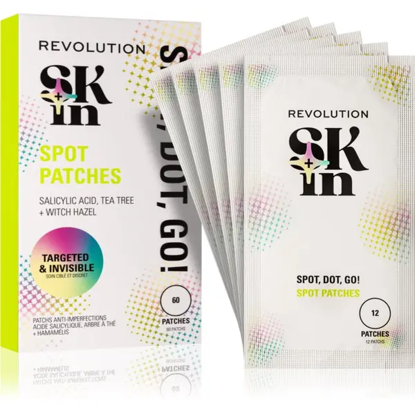 Revolution Skincare Revolution Skincare Skindividual Clearly Clarify Spot, Dot, Go! Salicylic Acid Spot Patches flasteri za problematičnu kožu lica protiv akni 60 kom