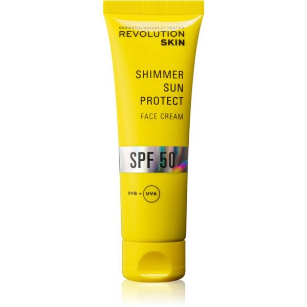 Revolution Skincare Revolution Skincare Sun Protect Shimmer posvjetljujuća zaštitna krema SPF 50 50 ml