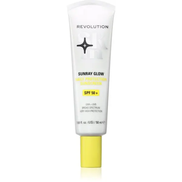 Revolution Skincare Revolution Skincare Sunray Glow Daily Protection krema za sunčanje za lice za sjaj lica SPF 50+ 50 ml