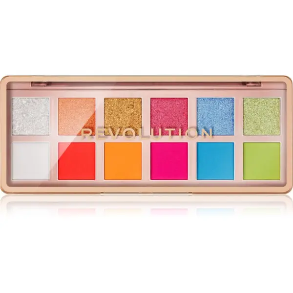 Revolution Revolution The Icon Palette paleta sjenila za oči nijansa The Vibrant Icon Brights Palette 12x0.7 g