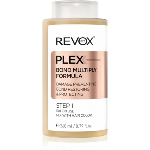 Revox B77 Revox B77 PLEX Bond Multiply Formula. Step 1 zaštitna njega za oštećenu, kemijski tretiranu kosu 260 ml