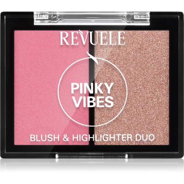 Revuele Revuele Blush & Highlighter Duo rumenilo s highlighterom nijansa Pinky Vibes 8 g
