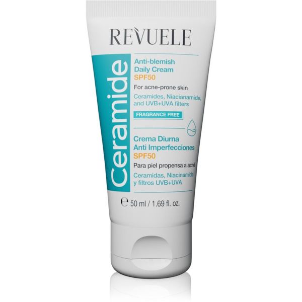 Revuele Revuele Ceramide Anti-Blemish Daily Cream dnevna krema za zaštitu za problematično lice, akne SPF 50 50 ml