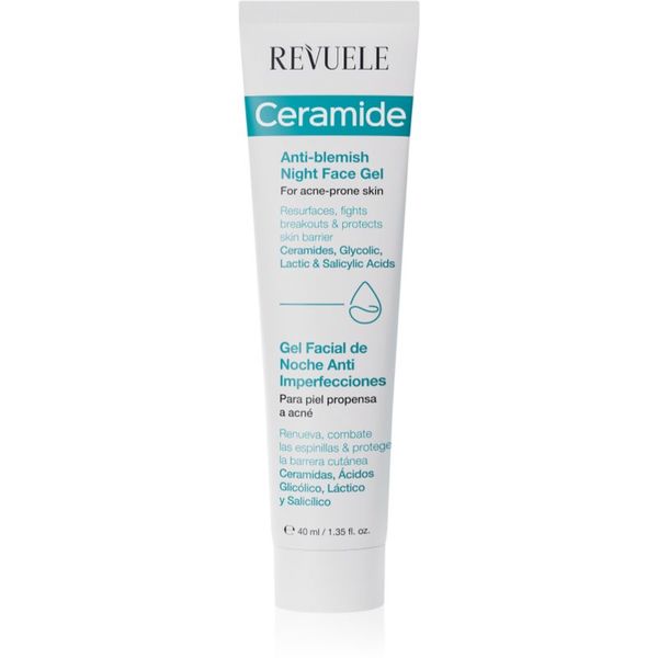 Revuele Revuele Ceramide Anti-Blemish Night Face Gel gel protiv nedostataka za noć 40 ml