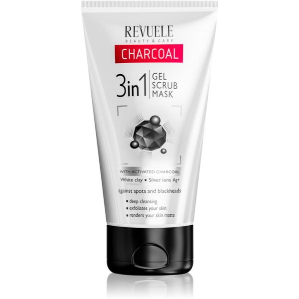 Revuele Revuele Charcoal 3in1 gel za čišćenje 3 u 1 s aktivnim ugljenom 150 ml