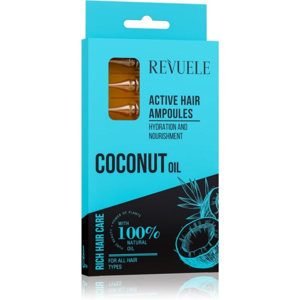Revuele Revuele Coconut Oil Active Hair Ampoules serum za kosu za ishranu i hidrataciju 8x5 ml