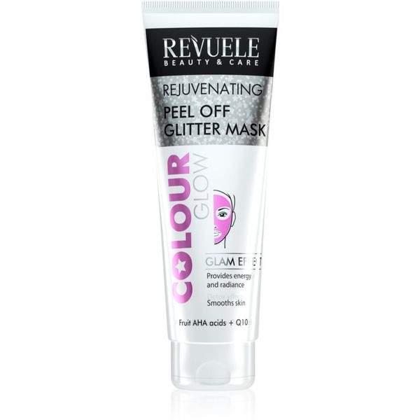 Revuele Revuele Colour Glow Rejuvenating Peel off Glitter Mask Peel-Off maska za pomlađivanje lica 80 ml