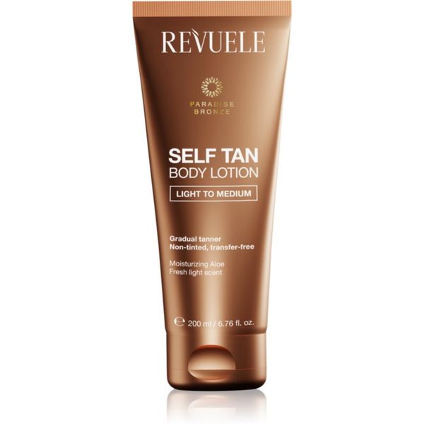 Revuele Revuele Paradise Bronze Self Tan Body Lotion mlijeko za postupno samotamnjenje nijansa Light To Medium 200 ml