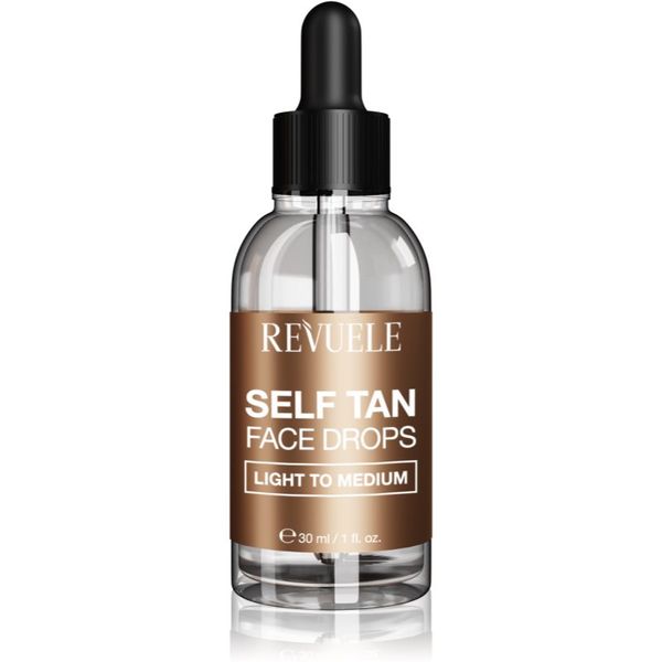 Revuele Revuele Paradise Bronze Self Tan Face Drops kapi za samotamnjenje za lice nijansa Light To Medium 30 ml