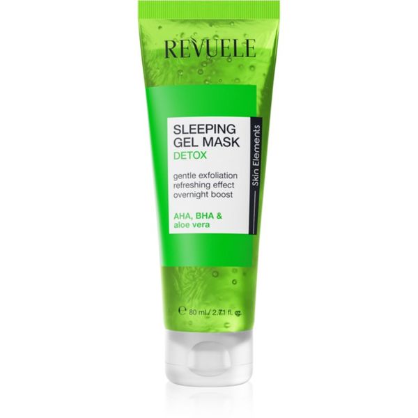 Revuele Revuele Sleeping Gel Mask Detox detoksikacijska maska za lice za noć 80 ml