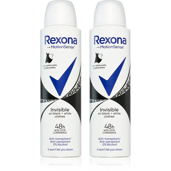 Rexona Rexona Invisible Black and White dezodorans u spreju protiv bijelih i žutih mrlja