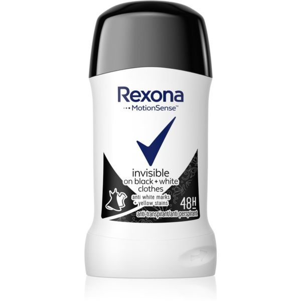 Rexona Rexona Invisible on Black + White Clothes Antiperspirant čvrsti antiperspirant 48h 40 ml