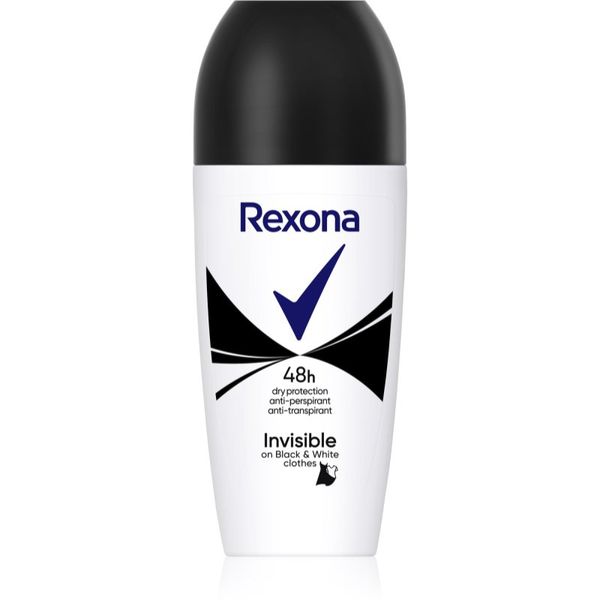 Rexona Rexona Invisible on Black + White Clothes roll-on antiperspirant 48h 50 ml