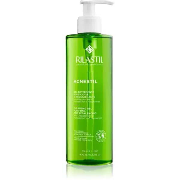 Rilastil Rilastil Acnestil gel za čišćenje za smanjivanje sebuma za masno lice sklono aknama 400 ml