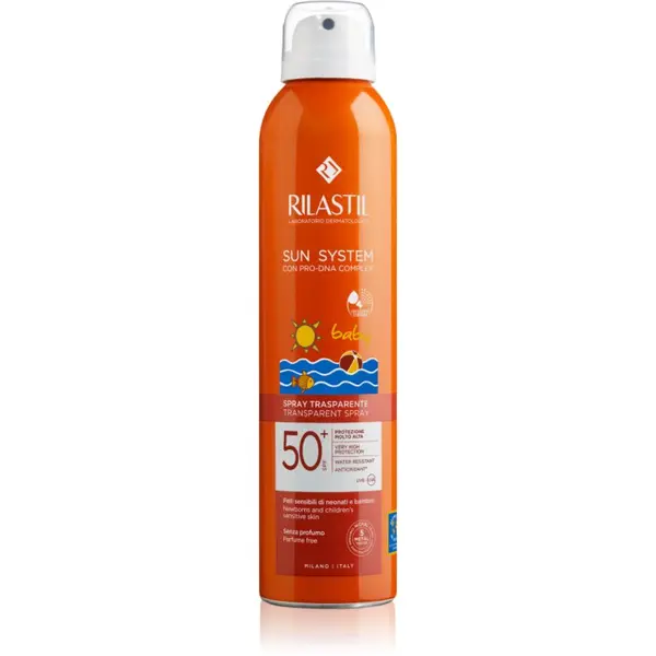 Rilastil Rilastil Sun System Baby prozirni sprej za sunčanje SPF 50+ 200 ml