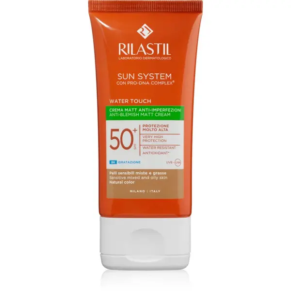 Rilastil Rilastil Sun System Water Touch zaštitna krema za toniranje za lice za mješovitu i masnu kožu SPF 50+ 50 ml