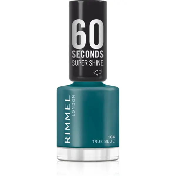 Rimmel Rimmel 60 Seconds Super Shine lak za nokte nijansa 104 True Blue 8 ml