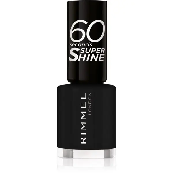 Rimmel Rimmel 60 Seconds Super Shine lak za nokte nijansa 900 Black 8 ml