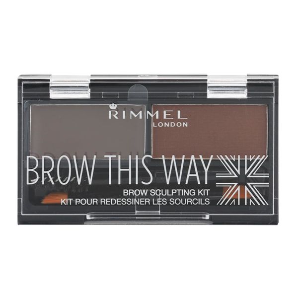 Rimmel Rimmel Brow This Way paleta za šminkanje obrva nijansa 003 Dark Brown 1,3 g