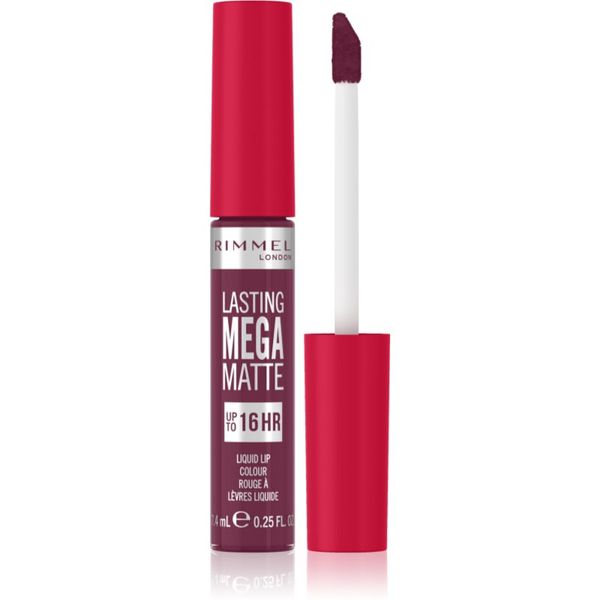 Rimmel Rimmel Lasting Mega Matte lagani tekući mat ruž za usne 16 h nijansa Rock Me Purple 7,4 ml