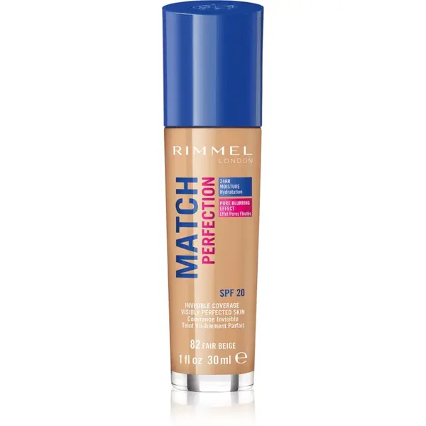 Rimmel Rimmel Match Perfection tekući puder SPF 20 nijansa 082 Fair Beige 30 ml