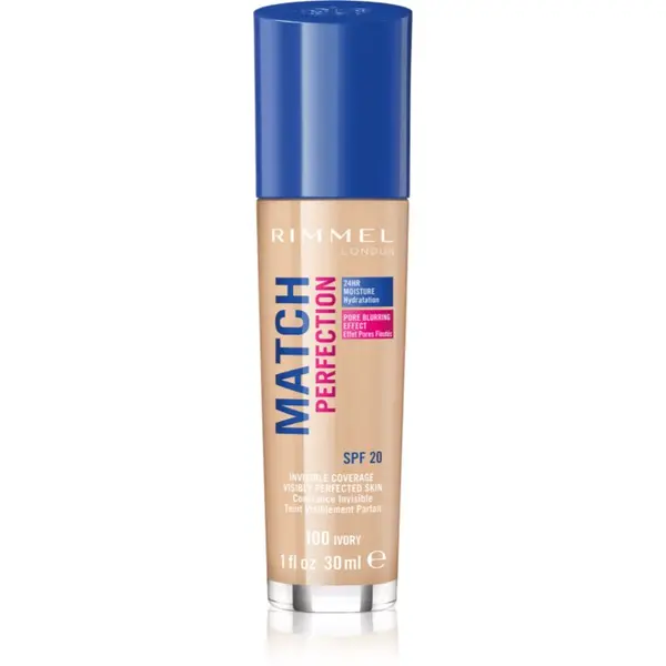 Rimmel Rimmel Match Perfection tekući puder SPF 20 nijansa 100 Ivory 30 ml